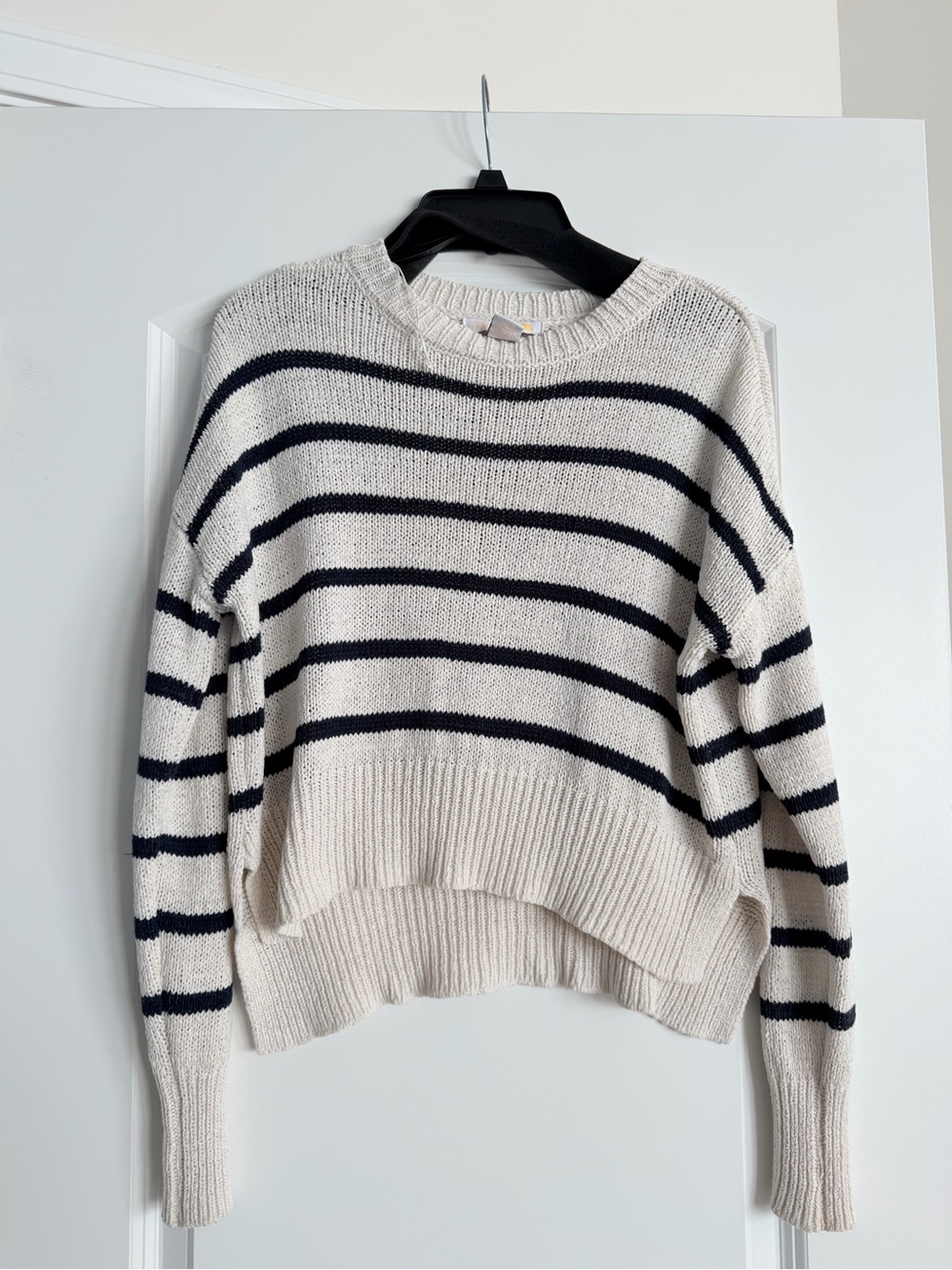 C&C California Cream Sweater with Black Stripes